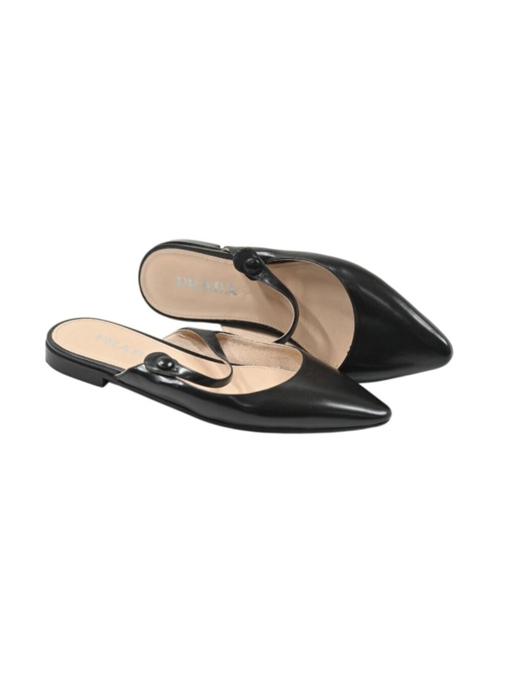 Prada Mary Jane Mules in Black